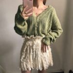 Gilet Crochet Bohème - Vert / Unique